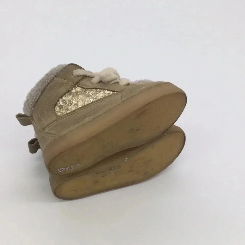 Zara Fleece Lined Glitter Boots size 4 toddler